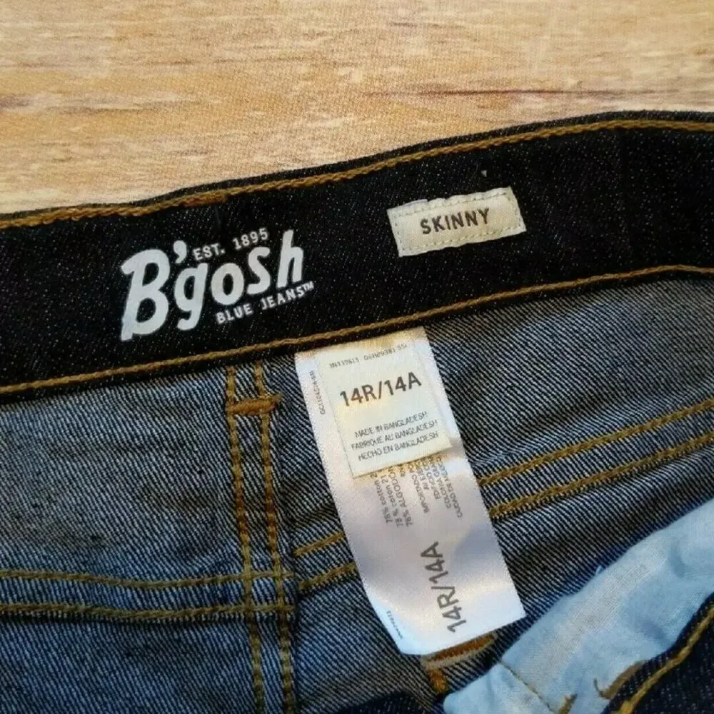 NWT OshKosh Boys Dark Denim Blue Jeans -Skinny 14R